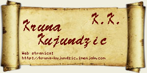 Kruna Kujundžić vizit kartica